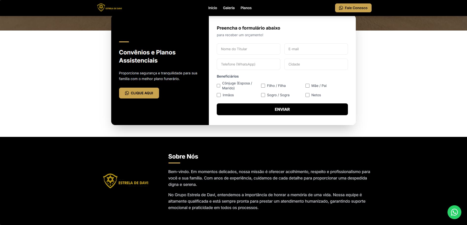 Projeto de site entregue pela LHS IT Services