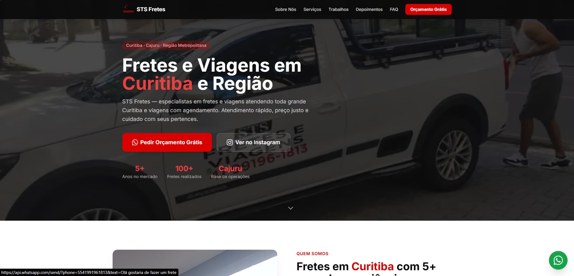 Projeto de site entregue pela LHS IT Services